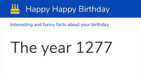 The year 1277: Calendar, history and birthdays
