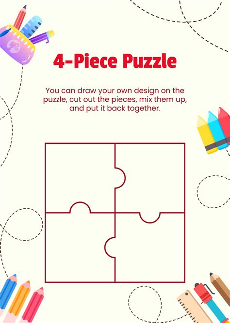 Free Puzzle Piece Outline Template to Edit Online