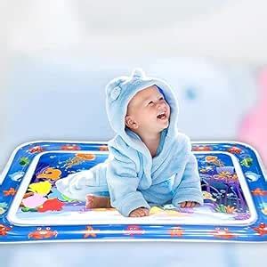 MOM CARE Baby Play Mat - Inflatable Tummy Time Water Mat, Fun Activity ...