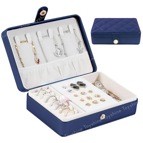Spanker Portable Jewellery organizer box with Dividers Container ...
