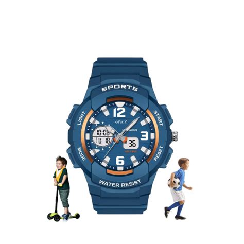 Spiky Analog & Digital Sporty Watch - Blue – Krazy Caterpillar