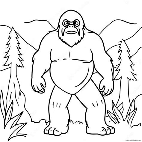 Sneaky Sasquatch Coloring Page (72644-57510)