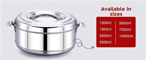 Buy AVIAS Astra Double Wall Insulated Stainless Steel Casserole ...