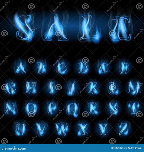 Blue Fire Letters A Z