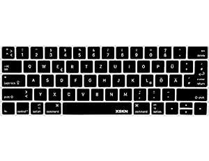 XSKN German Language Keyboard Skin Cover for Touch Bar MacBook Pro 13 ...