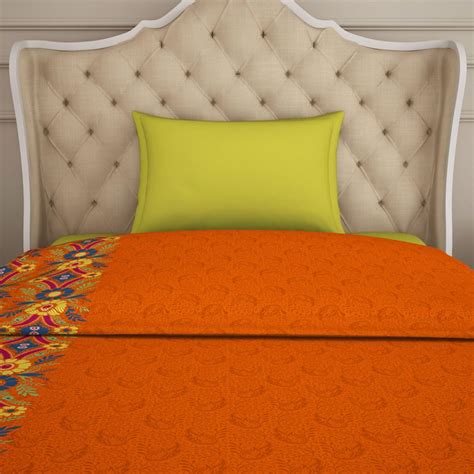 Buy WELSPUN Value Cotton Floral Printed Single Quilt from Welspun at ...