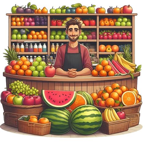 Fruit Store Cartoon 的图像结果