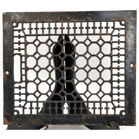Antique Hexagon Cast Iron Heat Register Floor Wall Grate Cross Border ...