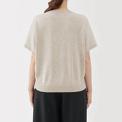W's Lyocell blended dolman sleeve sweater | MUJI