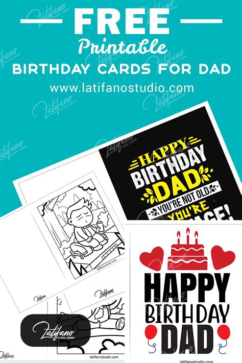 Free Printable birthday cards for dad PDF Birthday cards