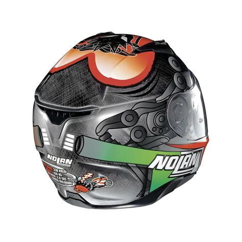 Nolan N605 Gemini Replica M Melandri 35 Scratched Chrome Helmet– Moto ...