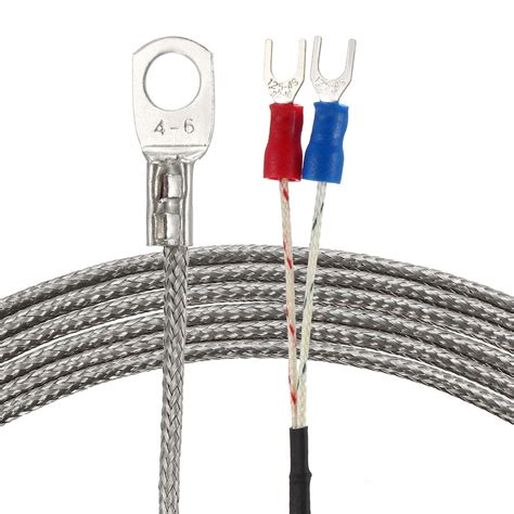 uxcell K Type Thermocouple Temperature Sensor Probe with 5M Cable 6mm ...