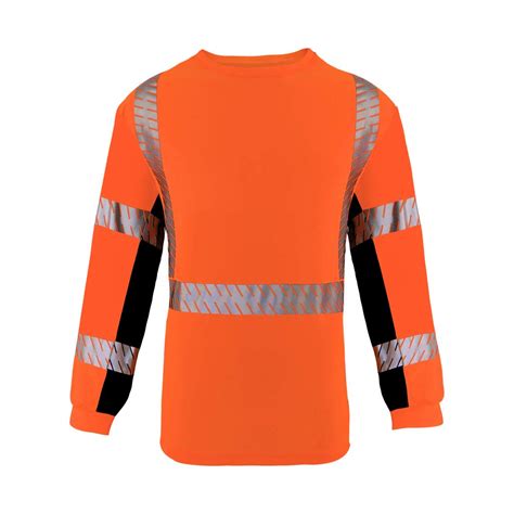 SMASYS Work Safety T Shirts, Class 2 High Visibility Reflective Long ...