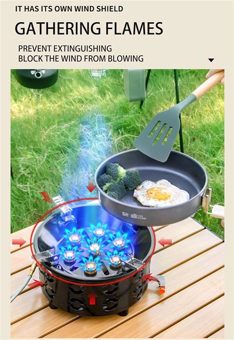 Husyop 3 in 1 Portable Windproof Camping Stove Gas Cooking India | Ubuy