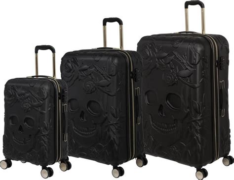 It Luggage Skulls II-2049-Black|Expandable|Hardsided|8 Wheel Trolley ...