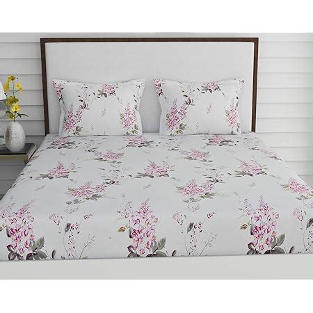haus & kinder 100% Cotton Queen Size Bedsheet for Double Bed, 1 Cotton ...