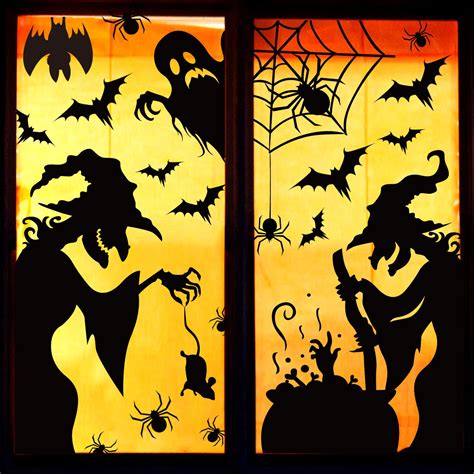 Halloween Window Silhouettes