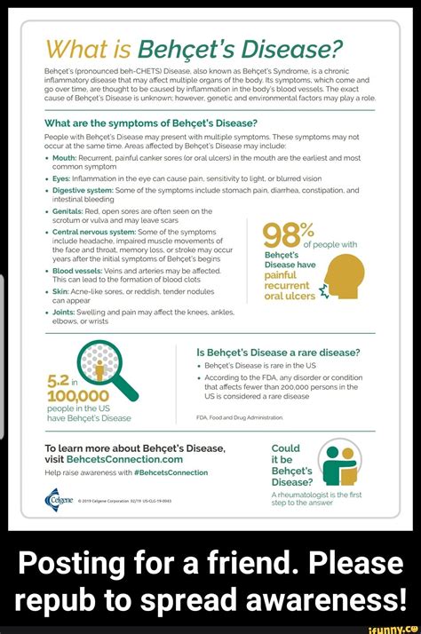 Behçet's Disease? Behcet‘s (prohouhced behrCHETS) Disease atso known as Behcets Syndrome 15 a ...
