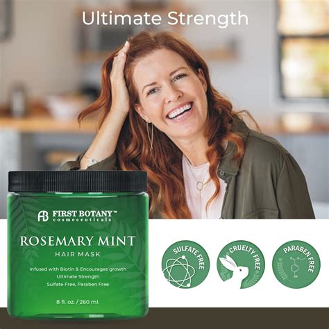 Buy Rosemary Mint Biotin Hair Mask - Restorative Deep Conditioning Hair ...