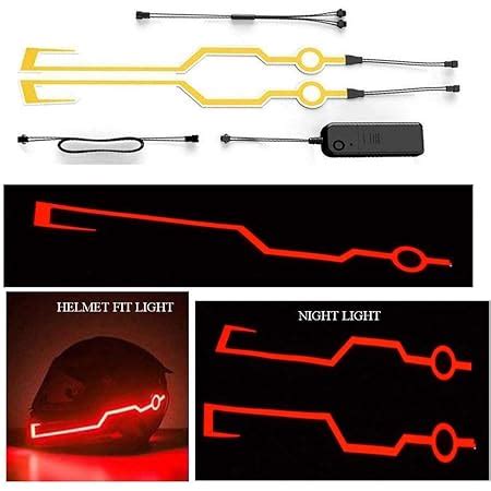 AllExtreme EXHNL1B EL LED Helmet Light Strip with 3 Modes Flashing ...