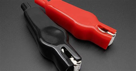 20A Red & Black Crocodile Alligator Clips - Pack of 2 | Thingbits ...