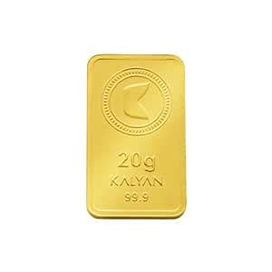 Kalyan Jewellers 24K (999) Lotus Gold Bars 100% Pure, 20 gms : Amazon ...