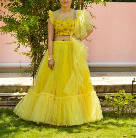 Yellow Frill Lehenga – Darzigiri