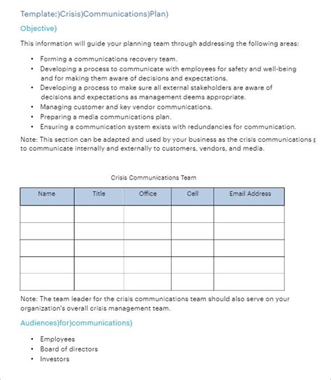 Communication Plan Template PDF 的图像结果