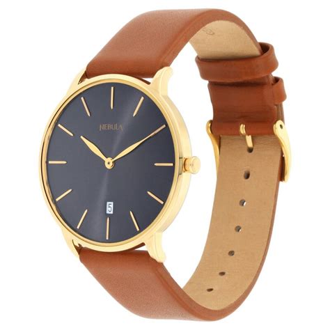 Buy Online Titan Nebula Quartz Analog with Date 18 Karat Solid Gold ...