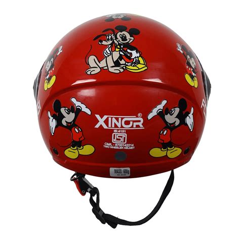Kids Motorcycling Helmet ISI Certified Ages 6-14 Years Mickey Mouse ...