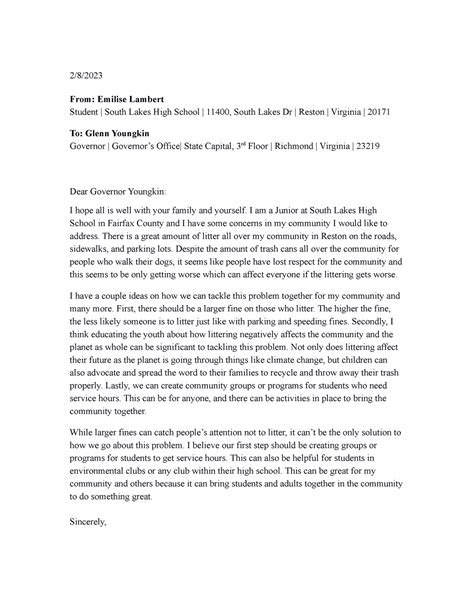 Sample Letter to Politician 的图像结果