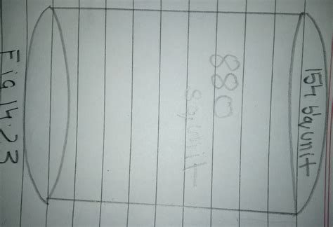 In a cylindrical pipe figure 14.23 the area of the surfaces were given ...