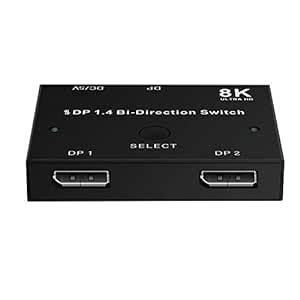 GEZICHTA HDMI Bi-Direction Switch,8K@60Hz 4K@120Hz/144hz 2K@144Hz/164hz ...