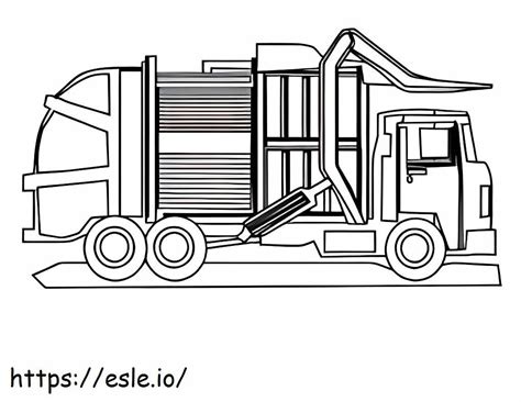 Awesome Garbage Truck coloring page