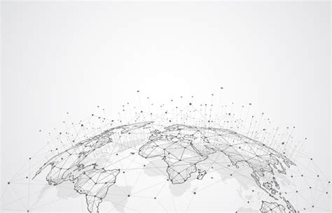 Global network connection world map point and line composition concept ...
