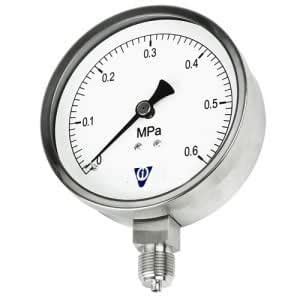 Vision MS Black Body Brass Connection Bottom Pressure Gauge Dial Size ...