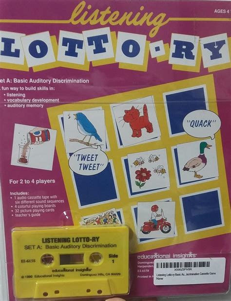 Listening Lotto-ry Basic Auditory Discrimination India | Ubuy