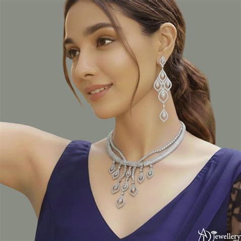 Diamond Marquise Waterfall Necklace Set – ADjewellery