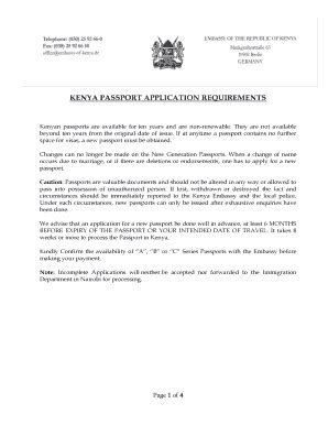 Fillable Online 213 198 57 Kenya passport application requirements ...