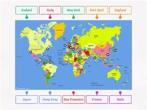 World Map Simple Labelled 的图像结果
