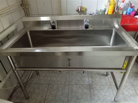 不锈钢洗手感应水池大单槽水槽洗漱池商用洗碗厂家自动洗手池-阿里巴巴