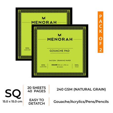 Buy 240 GSM Gouache Pad Online In India @ menorahcreatif.com – MENORAH ...