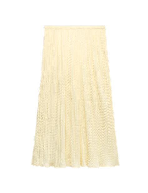 Buy Textured Pleated Midaxi Skirt at Marks & Spencer