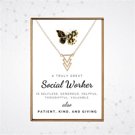 Social Worker Gift, Social Worker Necklace, School Social Work Present ...
