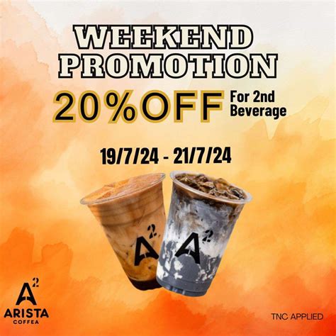 Fuel your weekend with a coffee deal! 20% off your second beverage at ...
