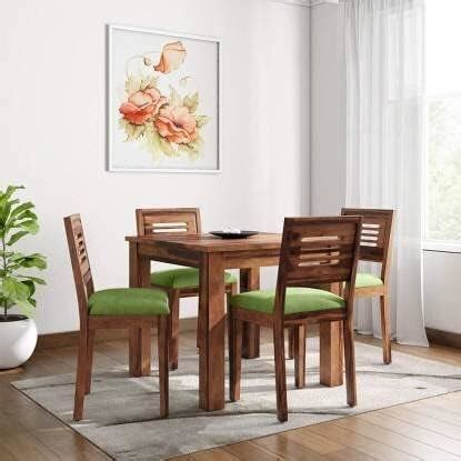Noblewood furniture Solid Sheesham Wood Four Seater Dining Table with ...