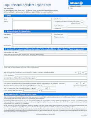 Pupil Personal Accident Report Form - Allianz Ie - Allianz 2015-2026 ...