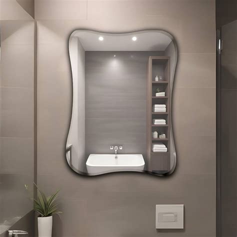 Germa Sanitarywares Amoeba Shape Designer Wall Mounted Frameless Mirror ...