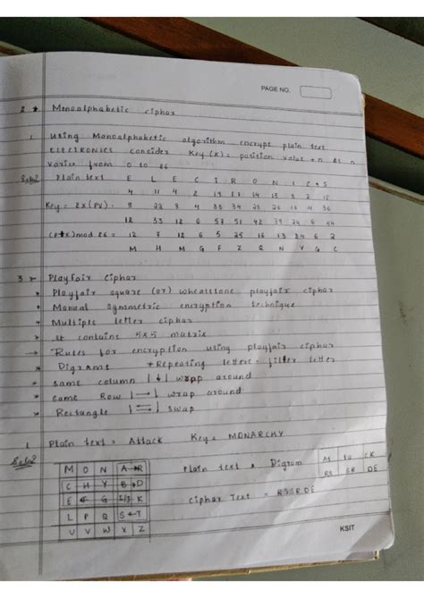 Cry2 - Crypto cls notes - PAGE NO. 2 Monoalphabetic ciphar using ...