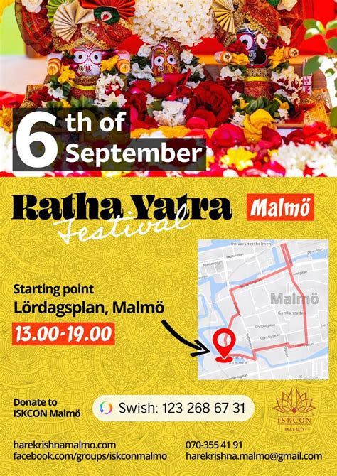 Ratha Yatra Malmö - 2025, Lördagsplan, Malmö, 6 September 2025 | AllEvents
